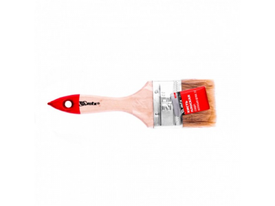 Кисть плоская "Стандарт" 2,5", натуральная щетина, деревянная ручка Mtx
