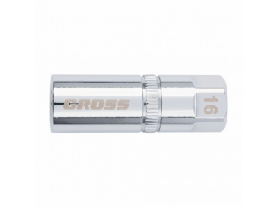 Головка торцевая свечная, магнитная,12-гранная, 16 мм, под квадрат 1/2" // GROSS