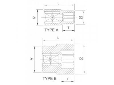 Головка торцевая 6гр. 1/2" 26мм