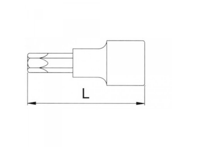 Головка торцевая с вставкой torx 1/2" T100 L=100мм